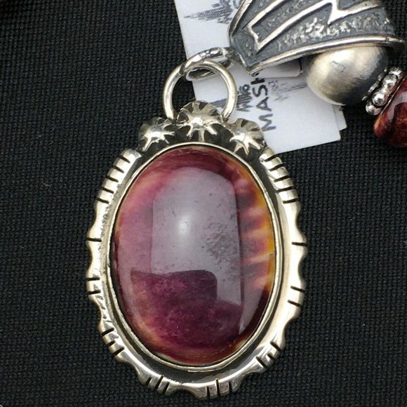 Women's Gift Navajo Purple Necklace Pendant Ln 22 - Picture 10 of 12